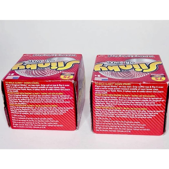 2x Slinky Original Metal Walking Fidget Spring Toys 75th Anniversary Edition - Picture 3 of 5